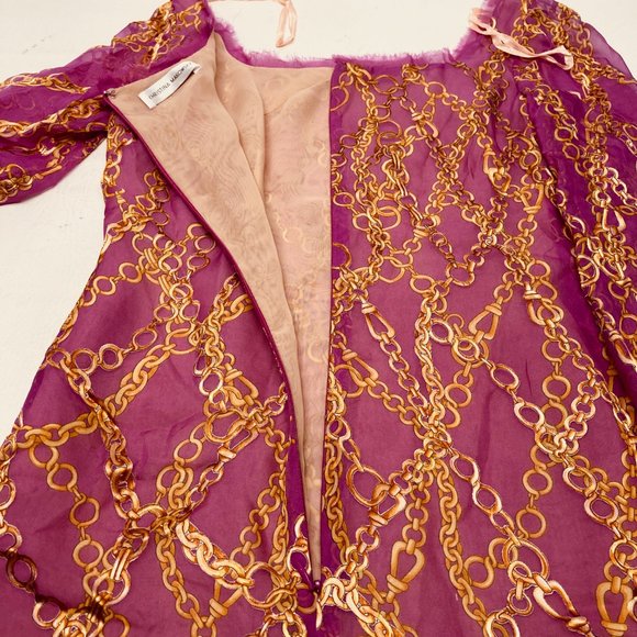 Christina Makowsky Purple Chains Dress - Picture 4 of 8